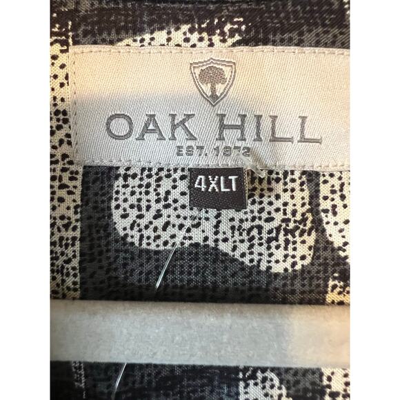 Oak HIll Hawaiian Gray Floral Print Shirt Men's Size 4XLT Big & Tall NWT - Picture 3 of 6